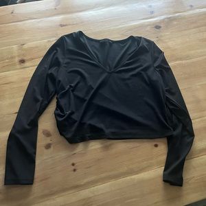 Black ribbed long sleeve
